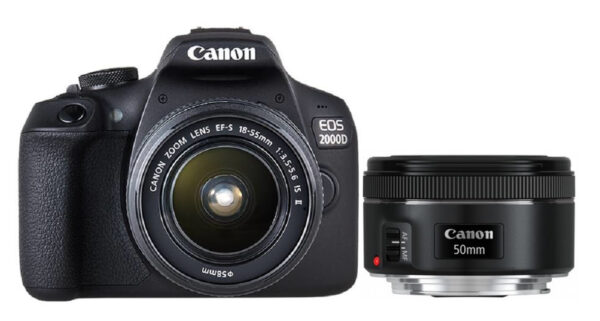 Canon 2000D DSLR + Lens Bundle