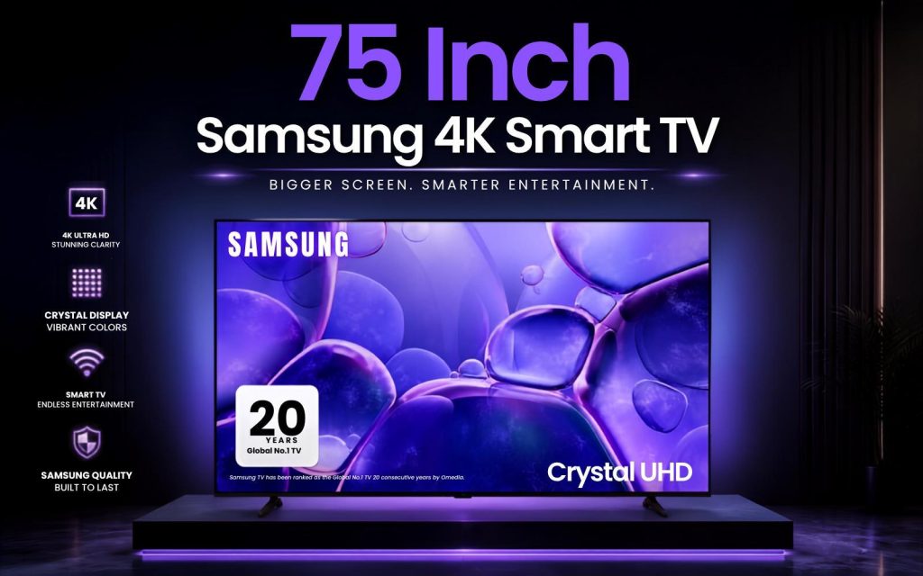 75" Samsung TV