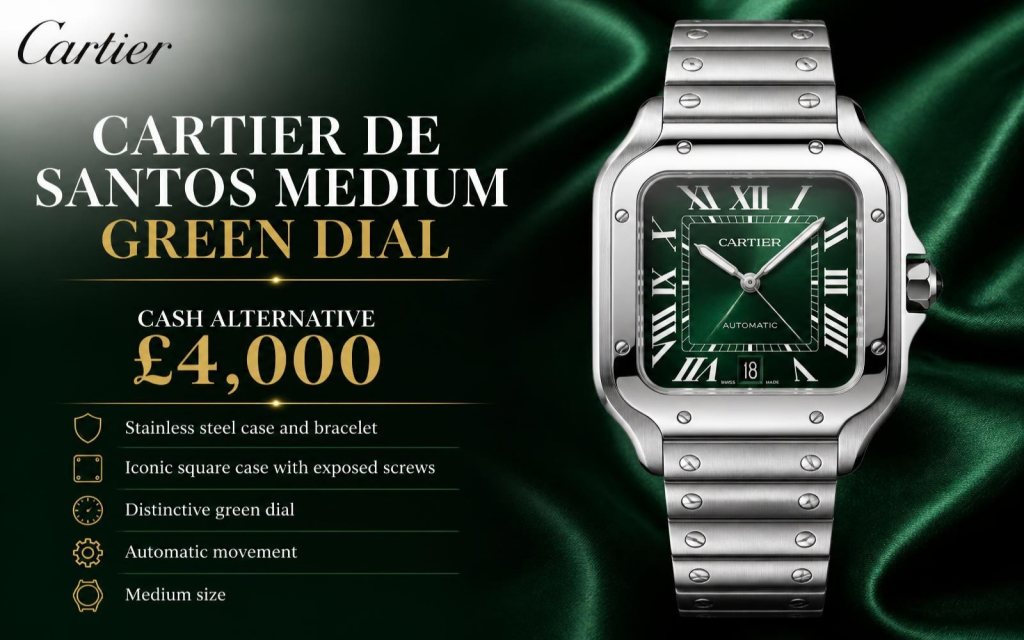 Cartier Santos de Cartier Medium — Green Dial