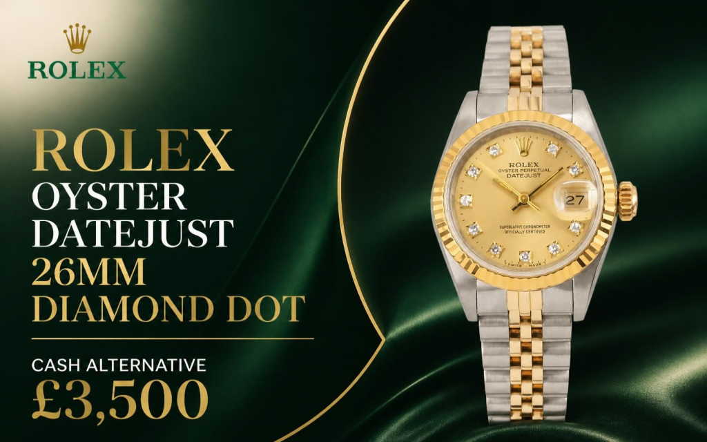 Rolex Datejust 26mm — Factory Diamond Dot Dial